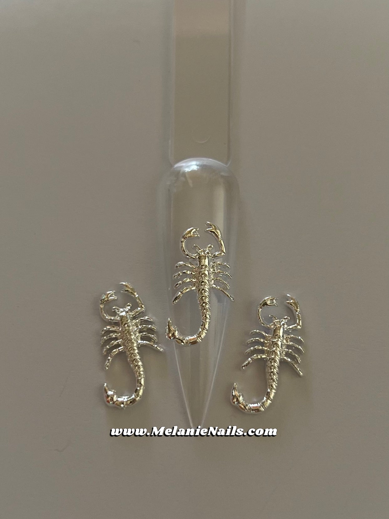 Silver Scorpion Nail Charms
