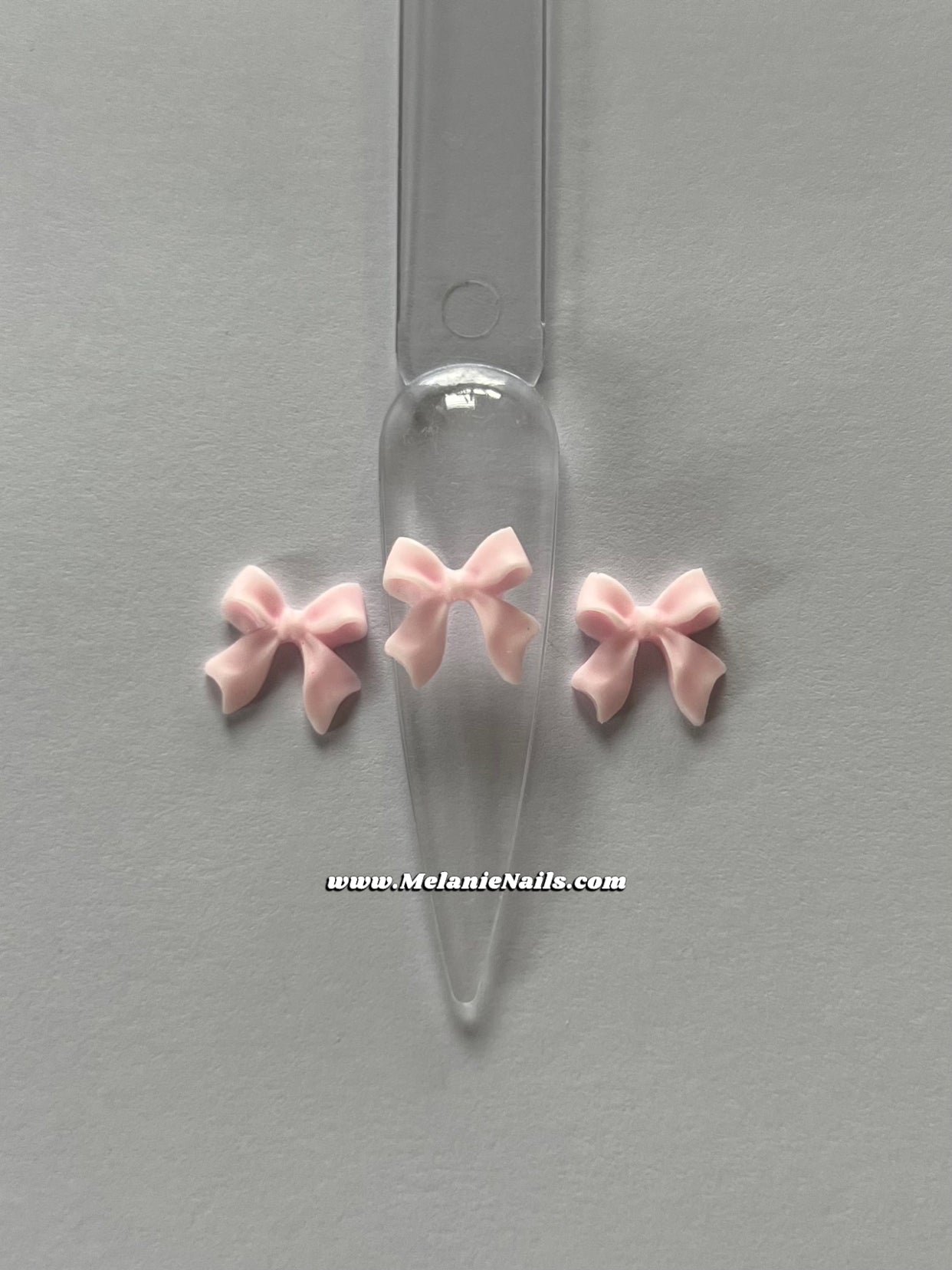 Pink Bow Nail Charms