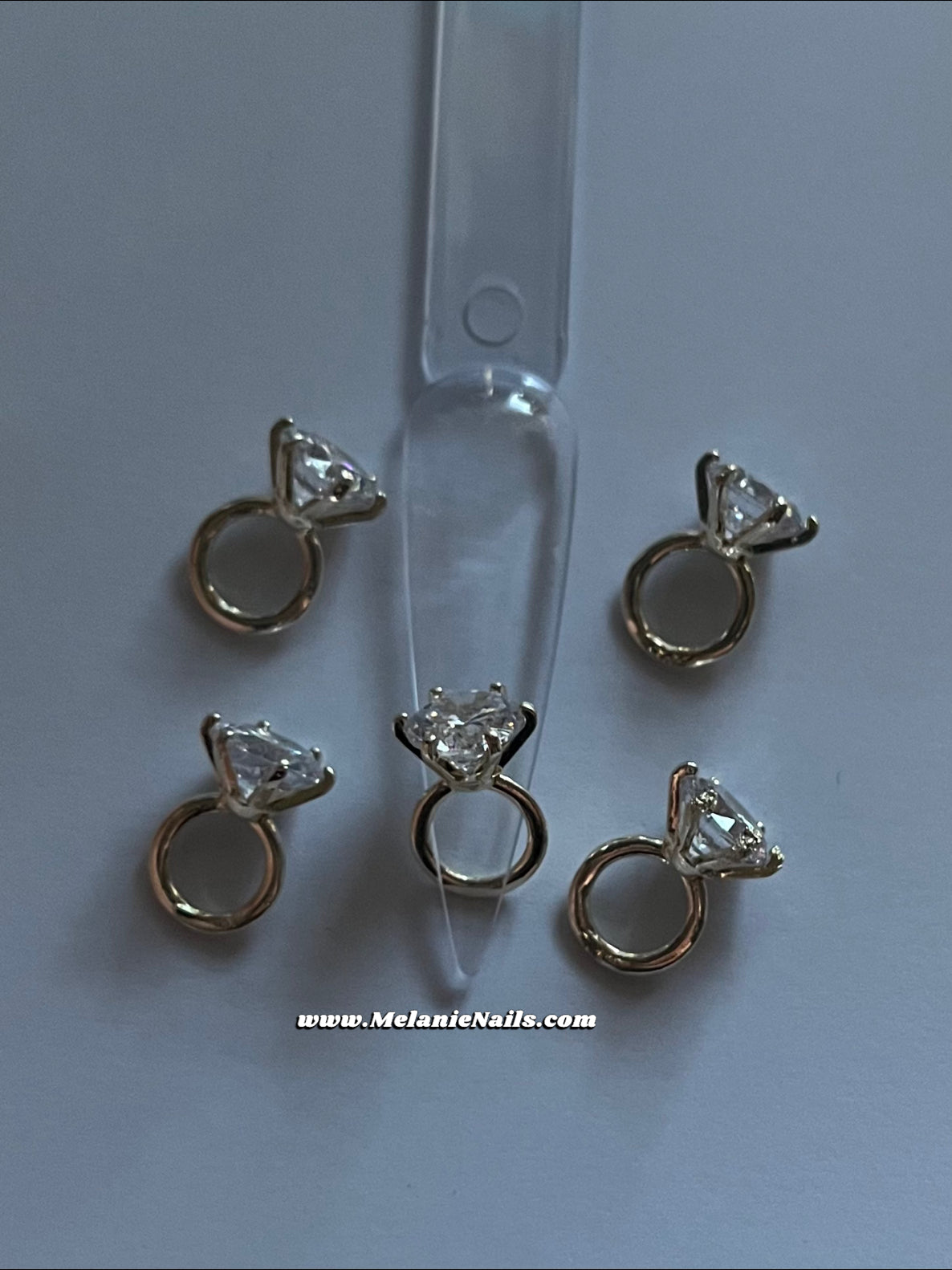 Gold Ring Nail Charm