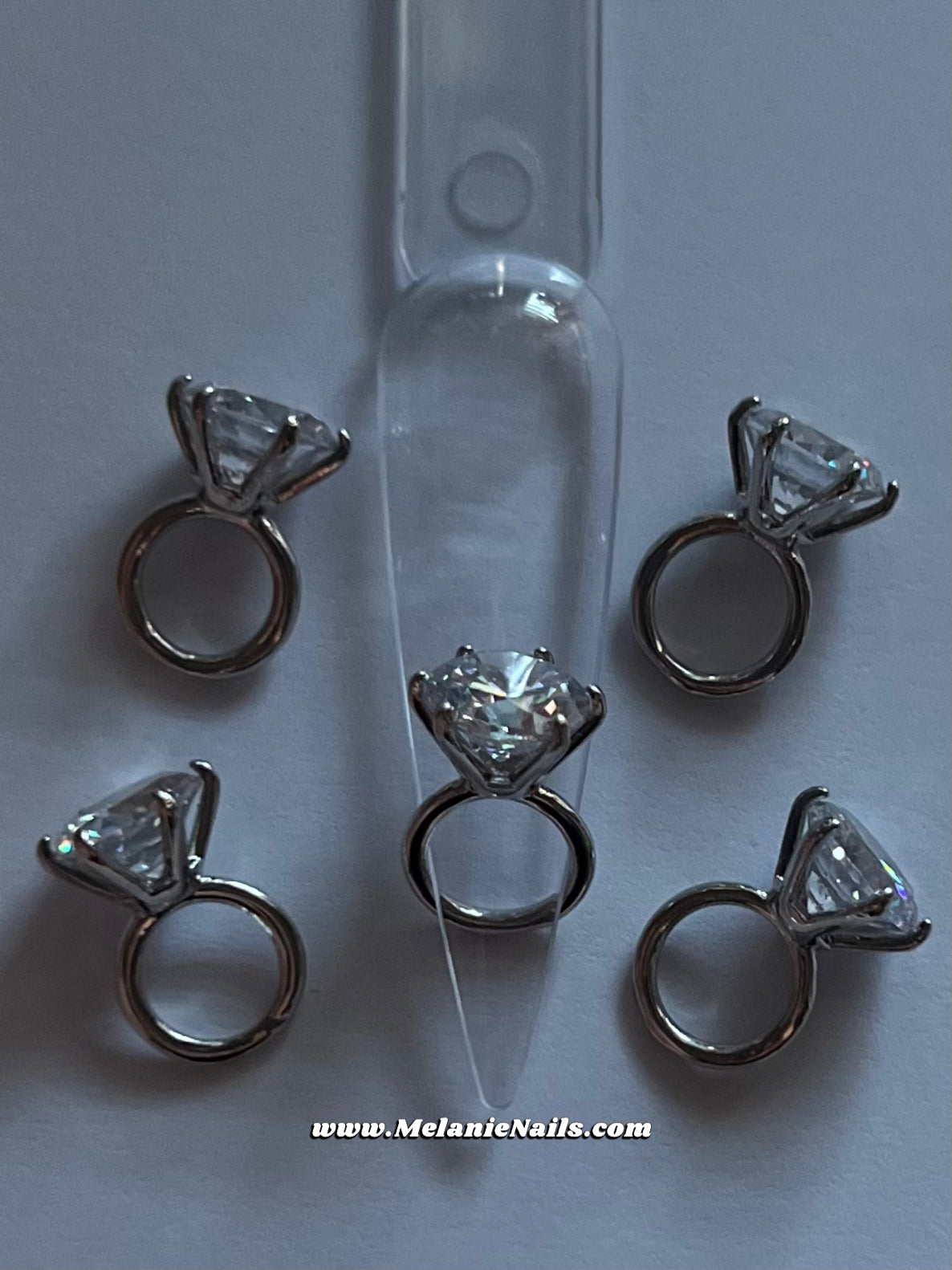 Silver Ring Nail Charm