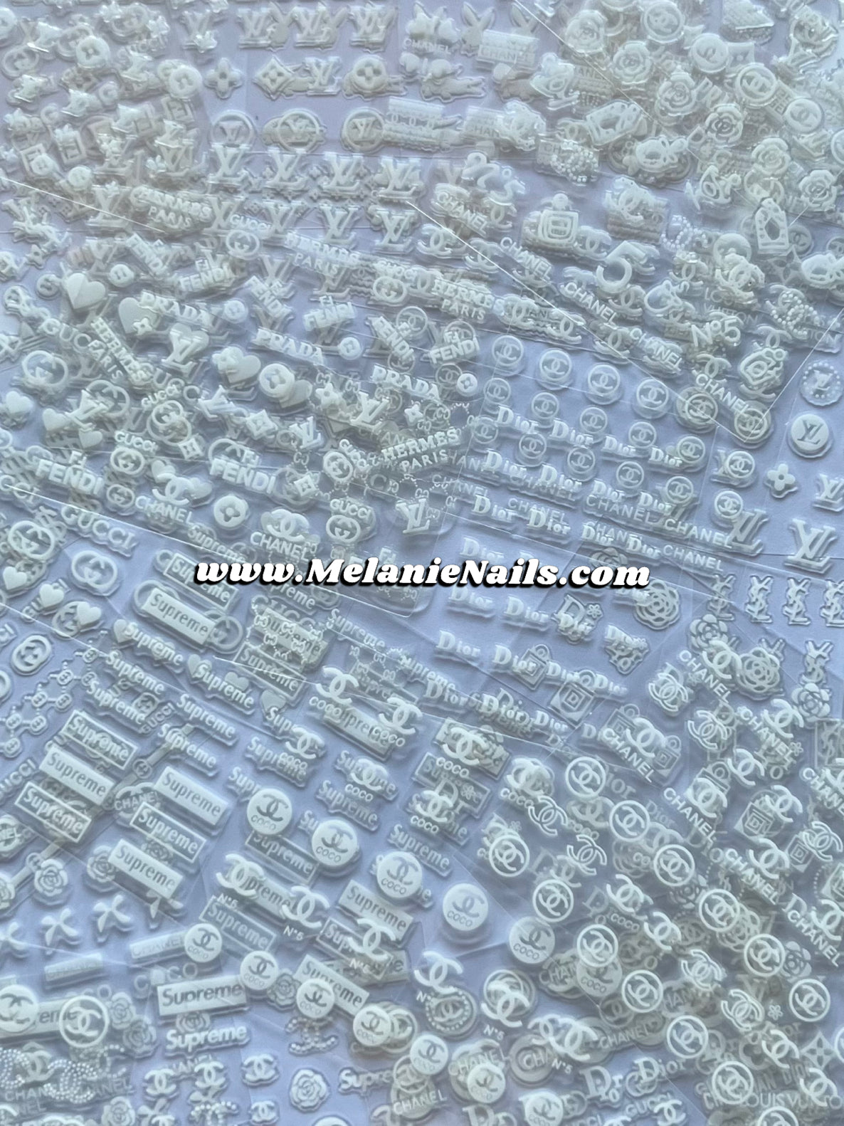 Small White Nail Stickers