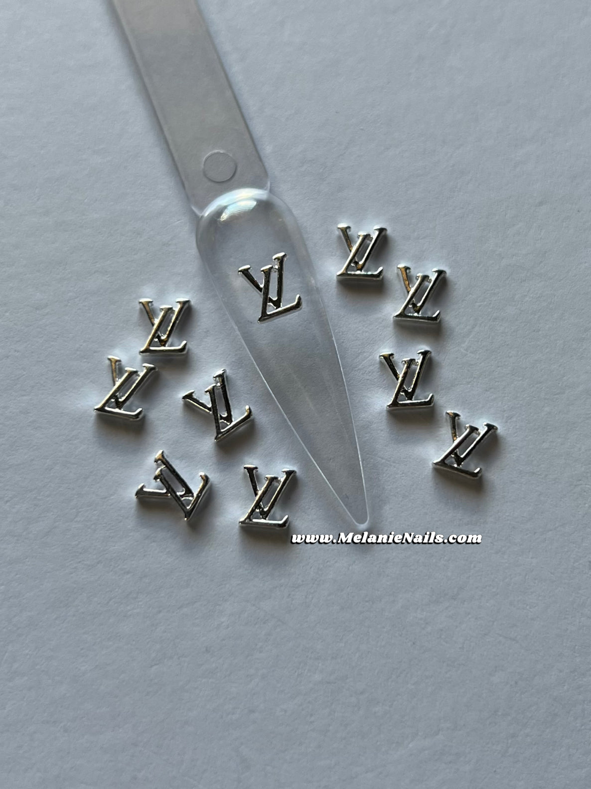 LV Silver Nail Charms – melanienails