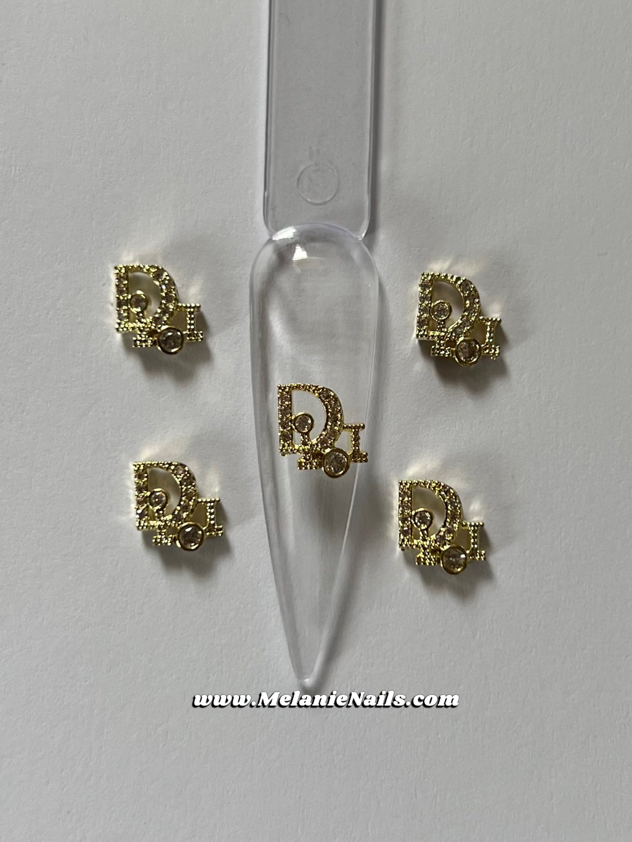 D Gold Big Nail Charms – melanienails