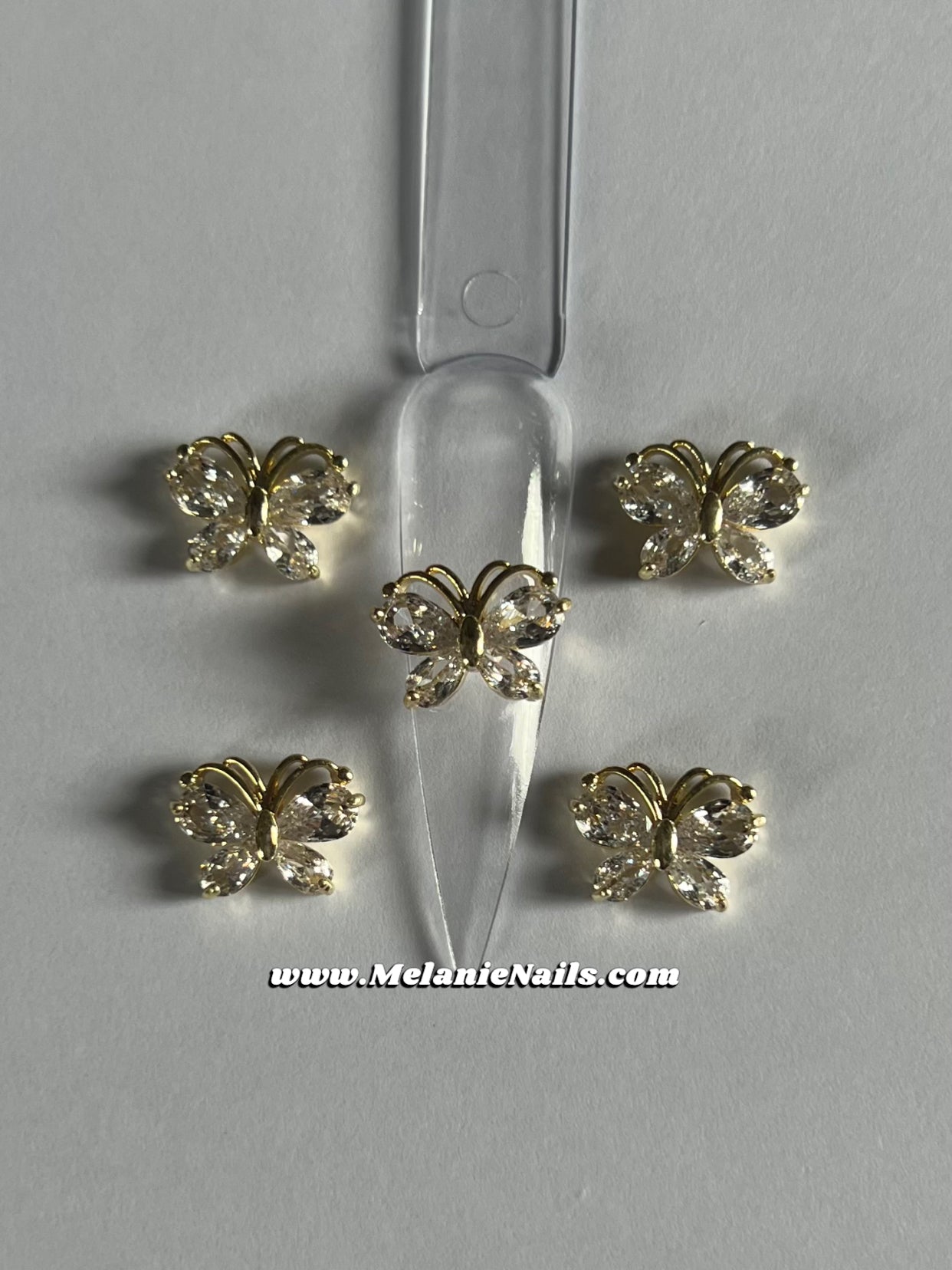 Gold Butterfly Nail Charms