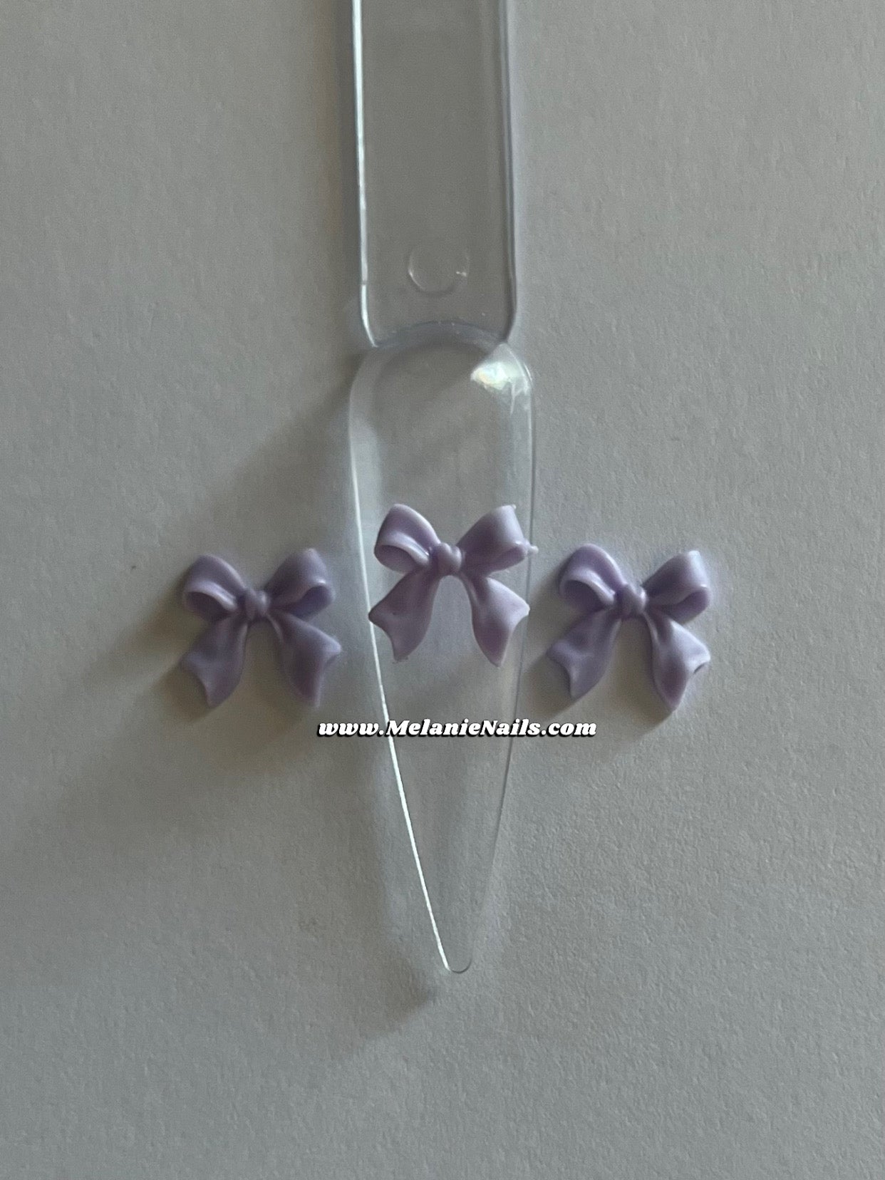 Purple Bow Nail Charms