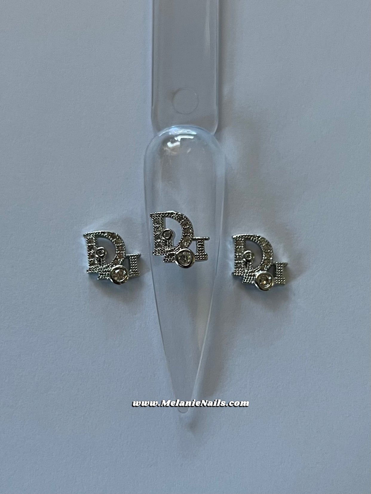 D Silver Nail Charms