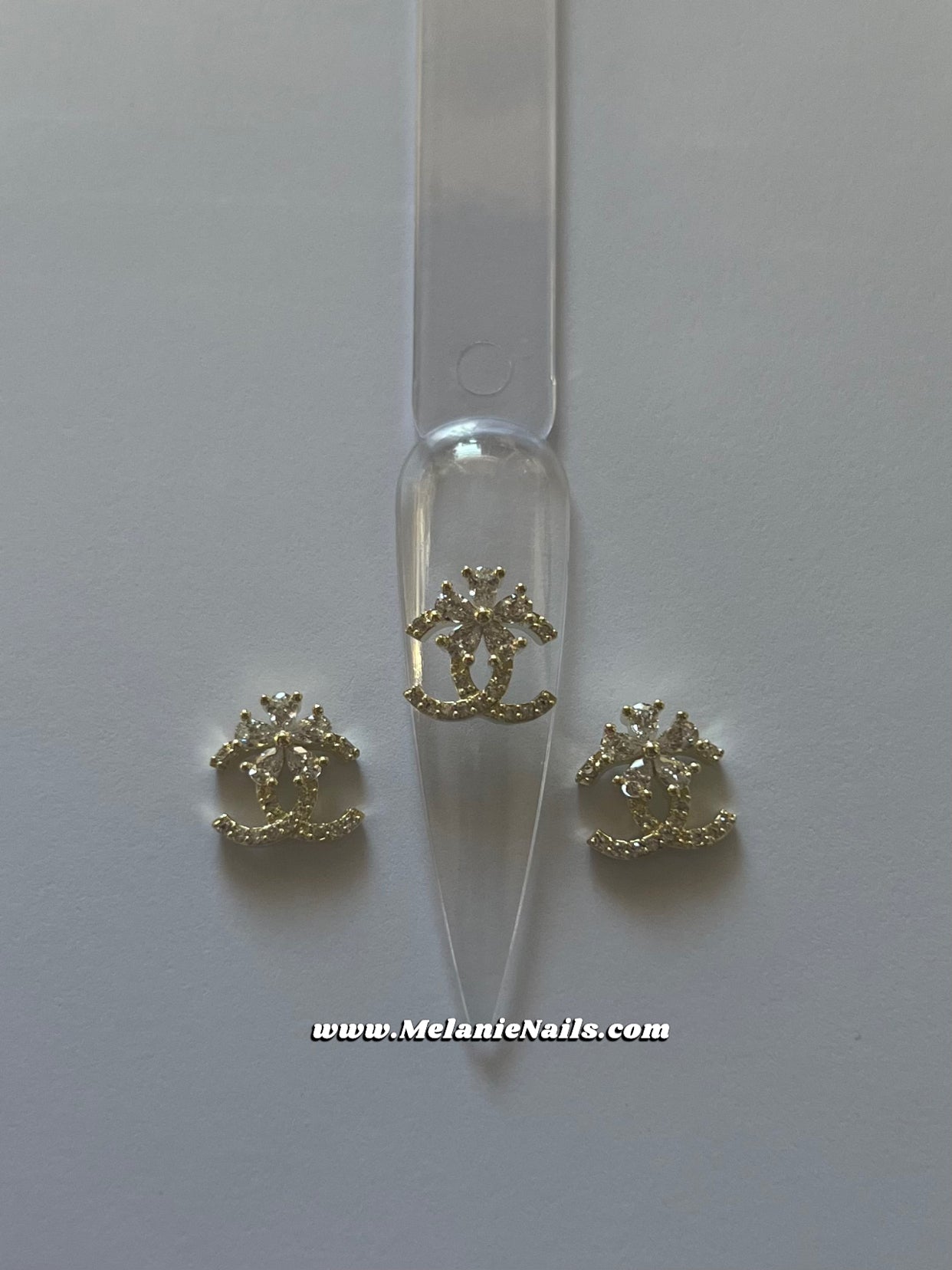 CC Gold Diamond Nail Charms