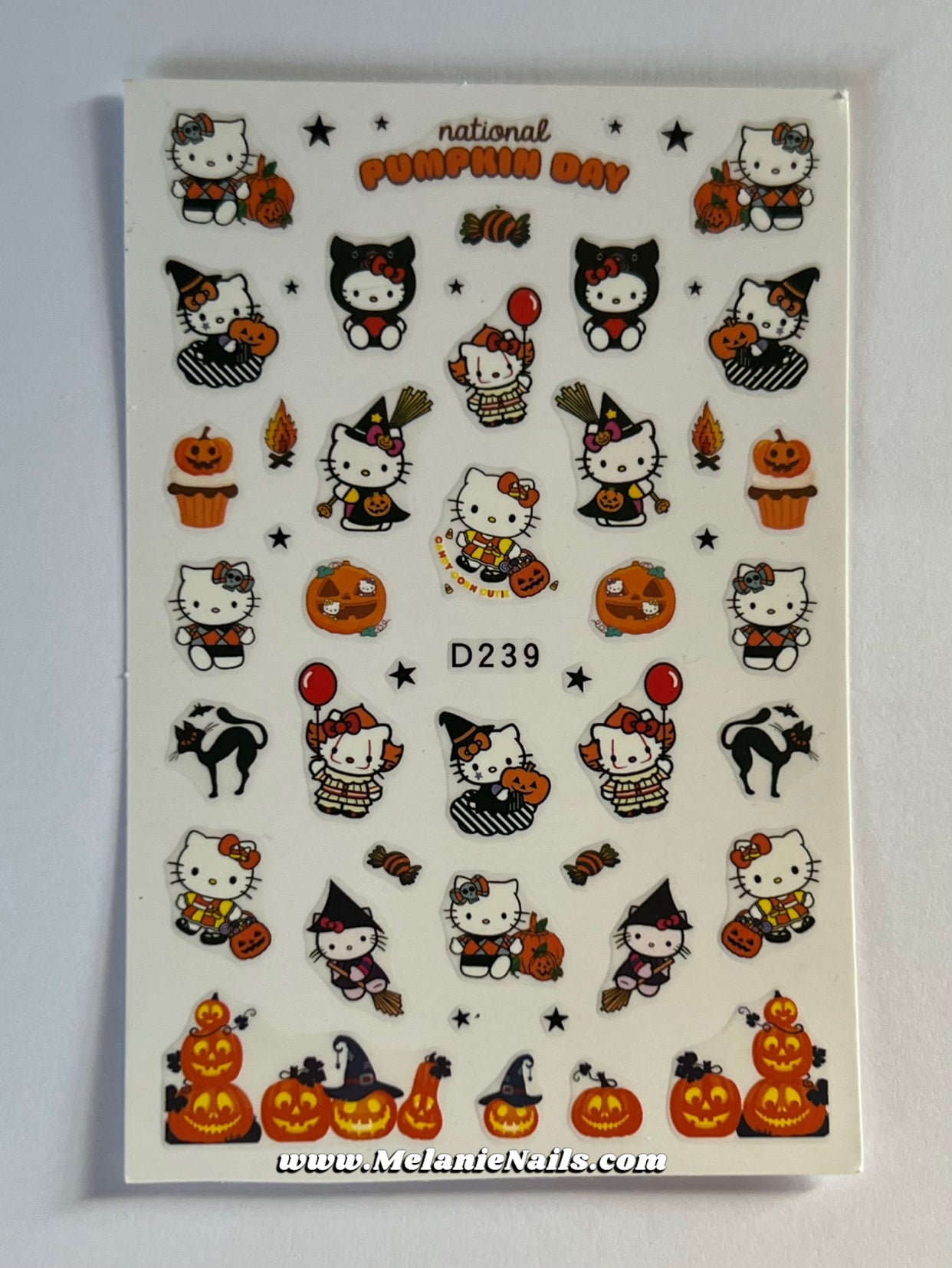 Halloween Kitty Nail Stickers