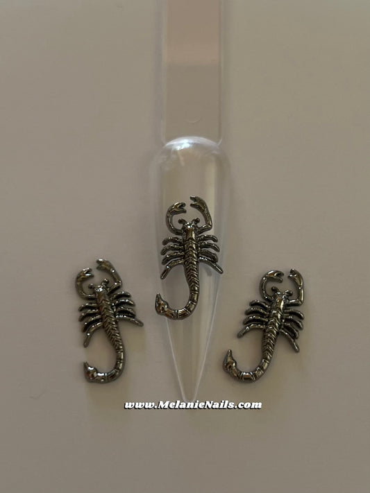 Antique Silver Scorpion Nail Charms