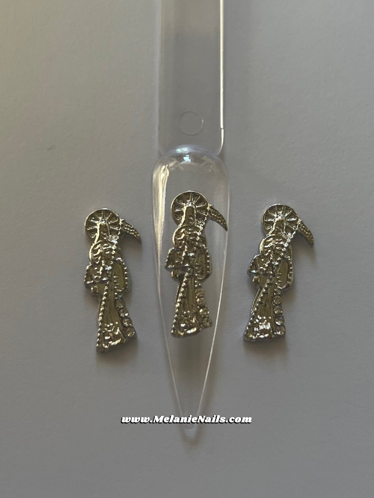 Big Diamond Silver Nail Charms