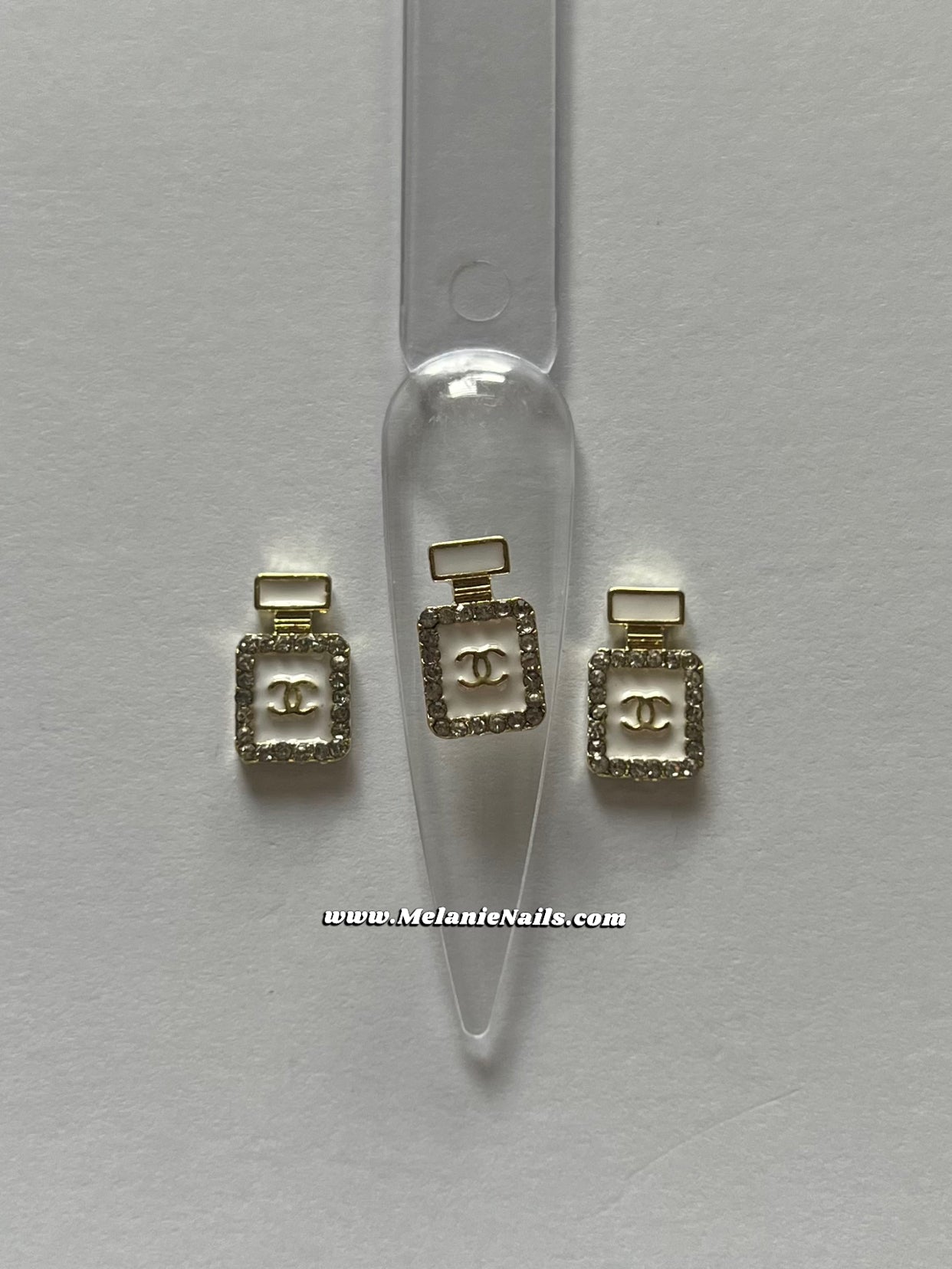 CC Rhinestone Gold Nail Charms