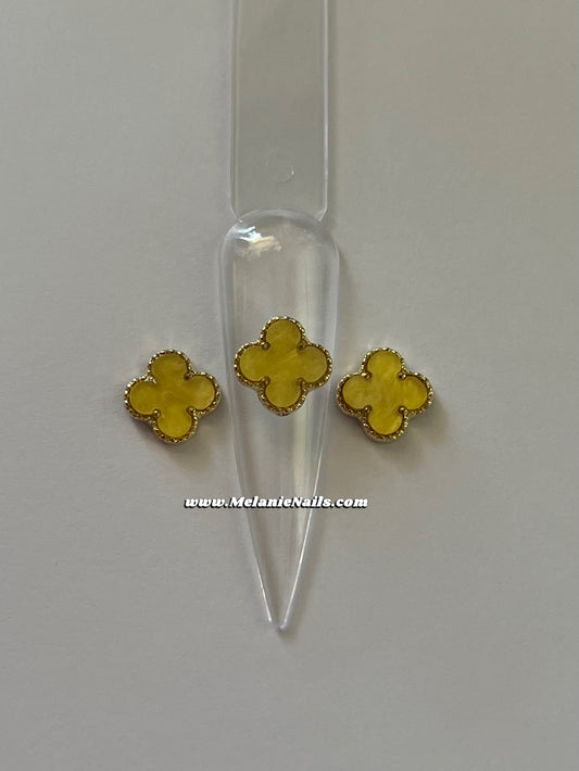 Big Yellow Clover Nail Charms