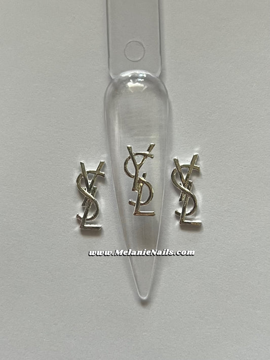 YSL Silver Nail Charms