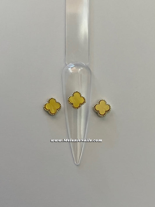 Mini Yellow Clover Nail Charms