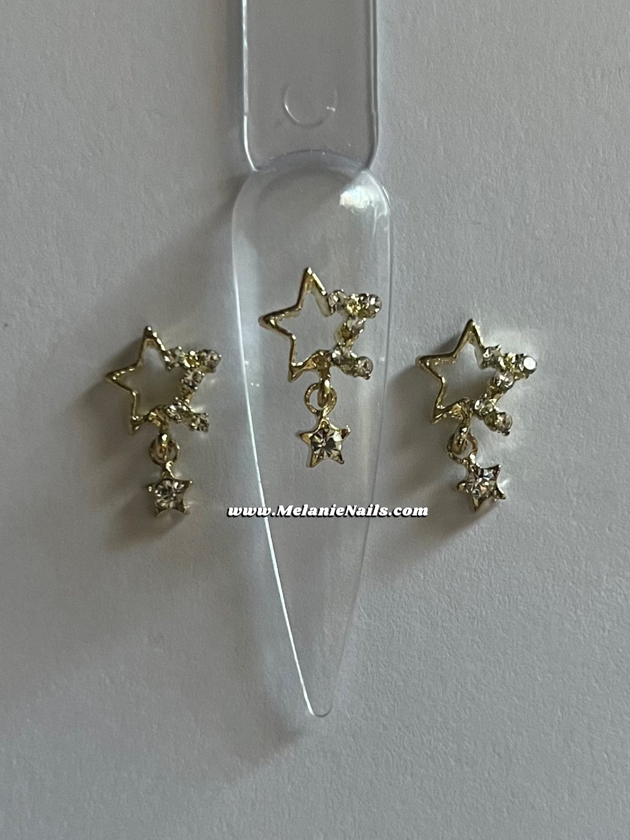 Gold Star Nail Charms