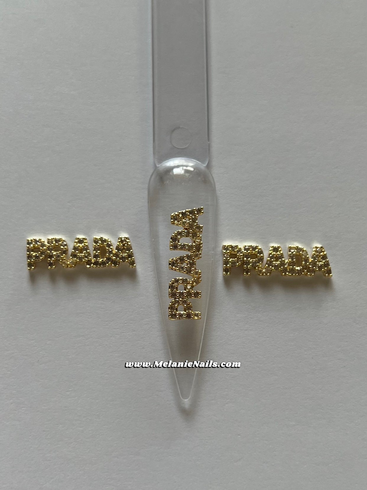 Rhinestone Gold Nail Charms