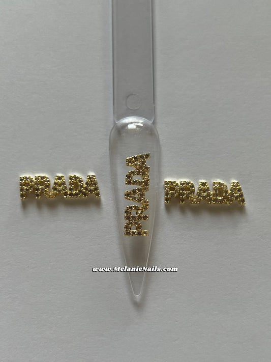 Rhinestone Gold Nail Charms