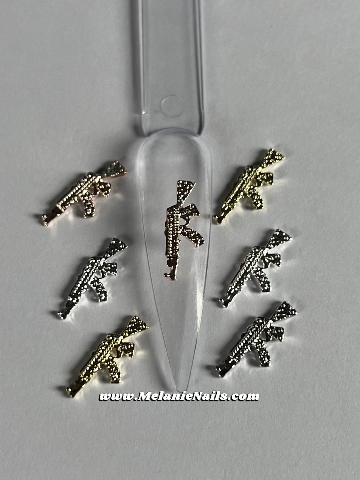 Mini Gun Nail Charms