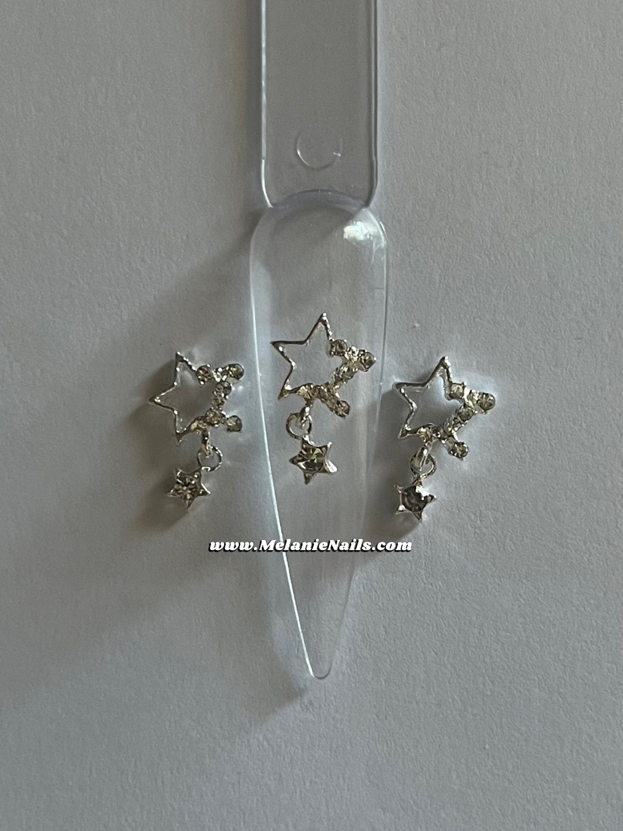 Silver Star Nail Charms