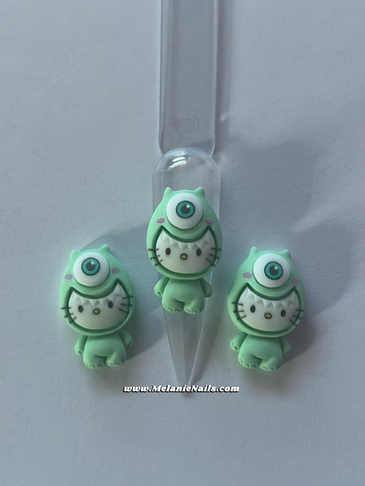 Mint Green Kitty Nail Charms