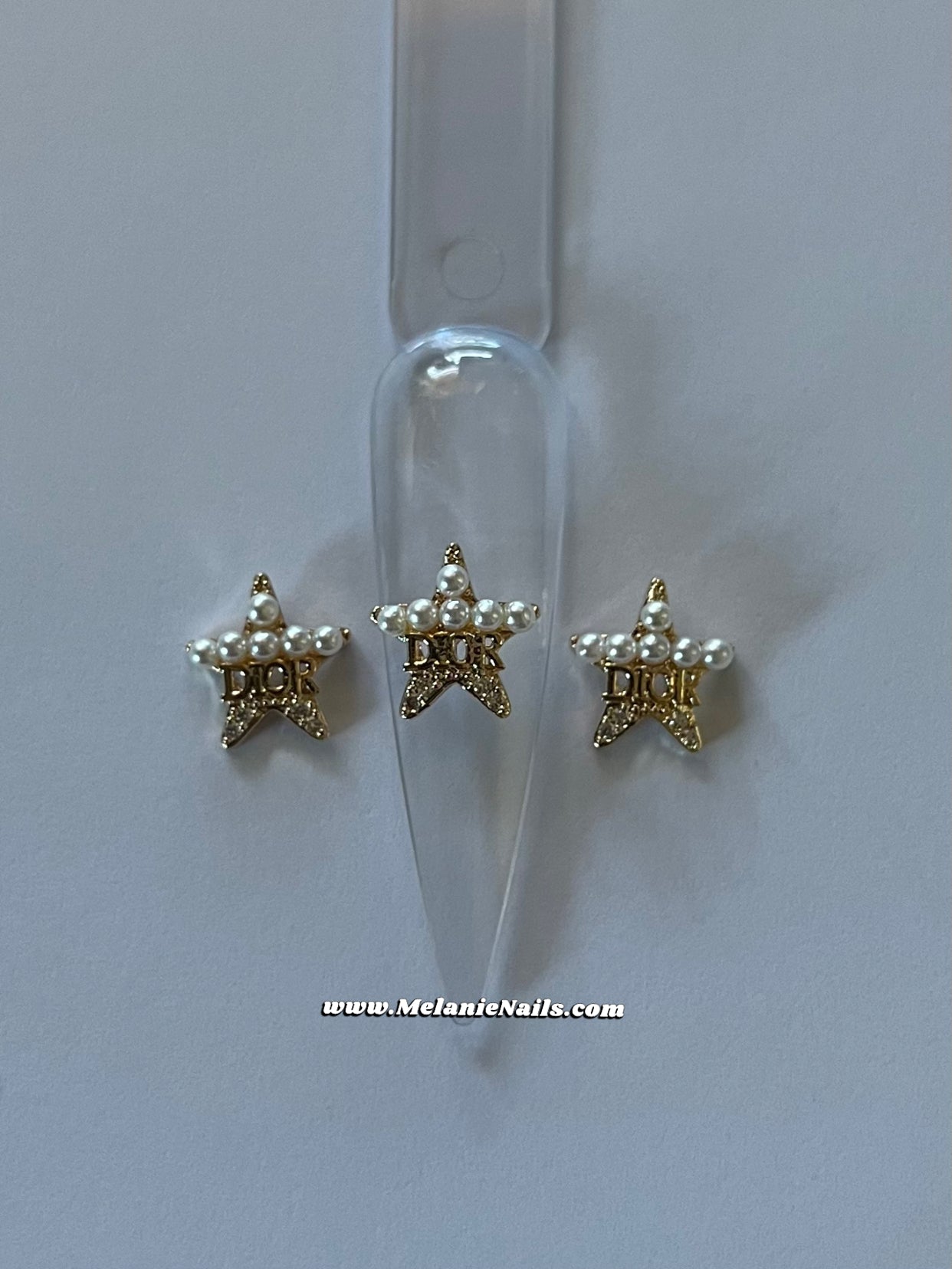 D Gold Nail Charms