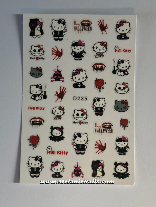 Halloween Kitty Nail Stickers