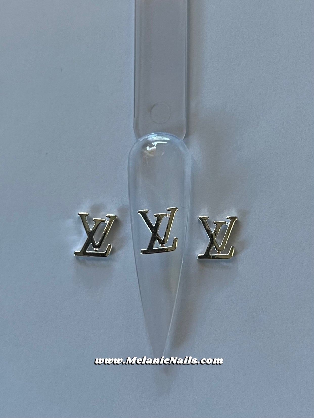 Big LV Silver Nail Charms