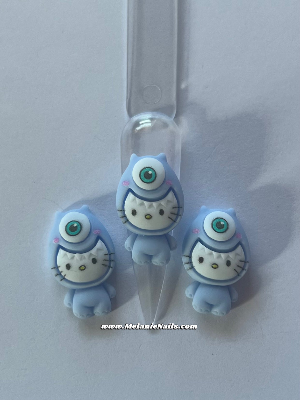 Blue Kitty Nail Charms