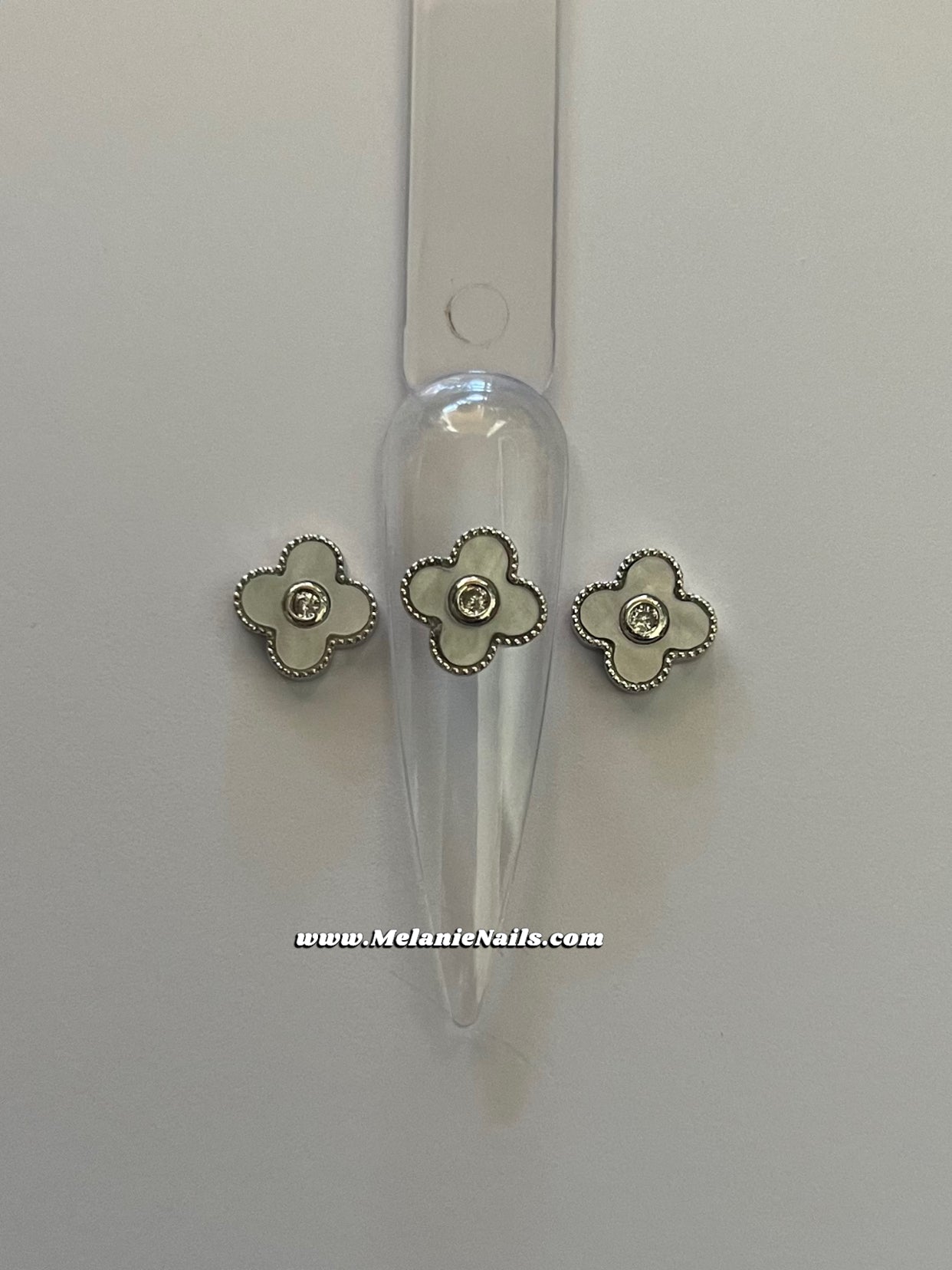 Clover Silver Nail Charms