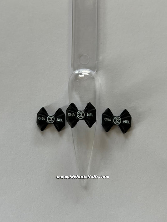 CC Black Bow Nail Charms