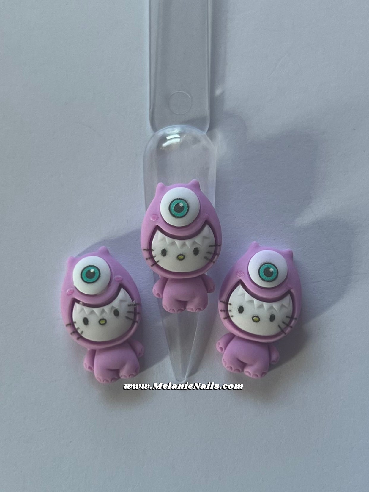 Purple Kitty Nail Charms