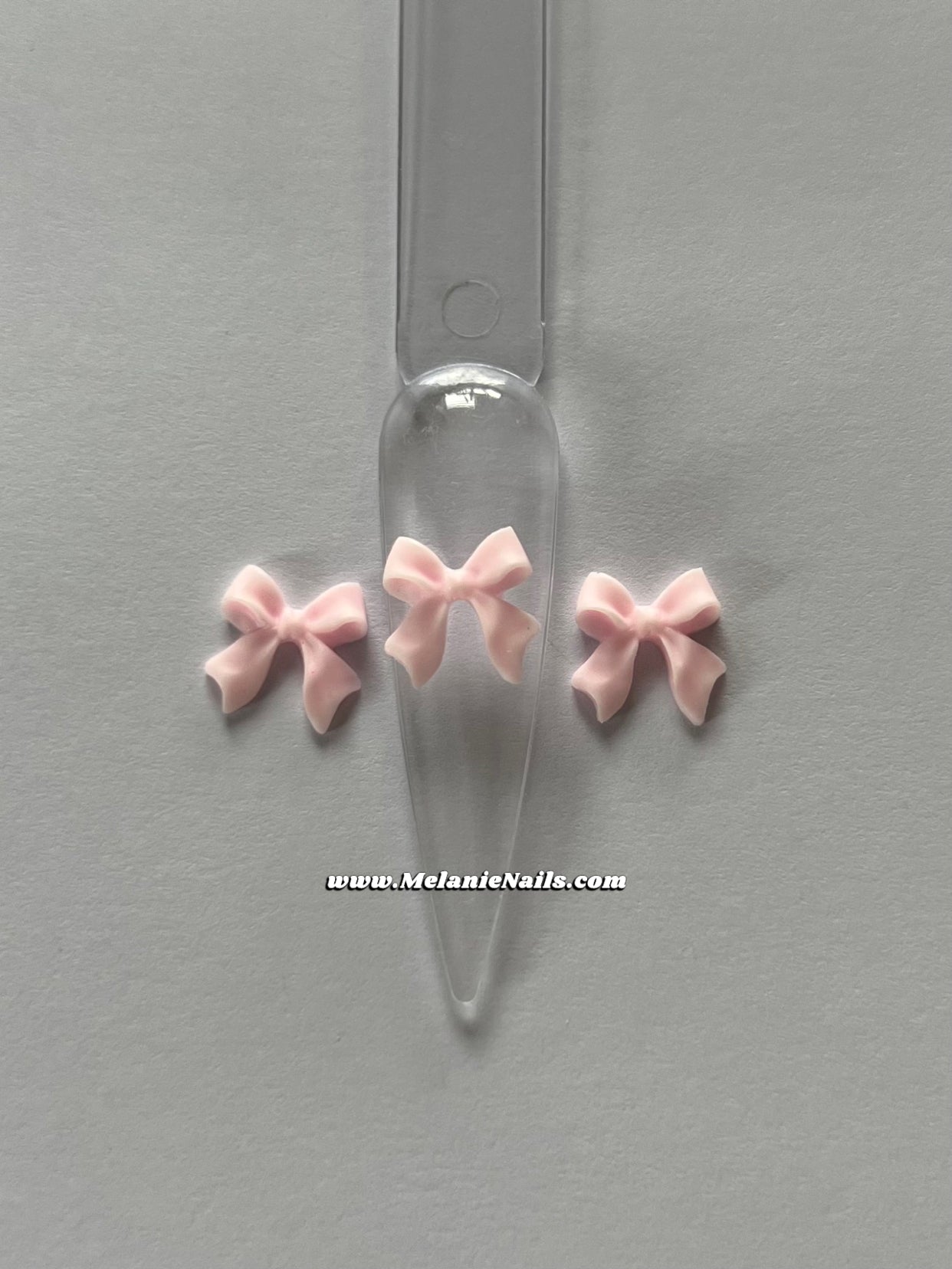 Pink Bow Nail Charms