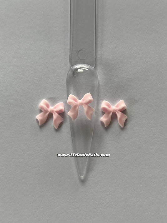 Pink Bow Nail Charms