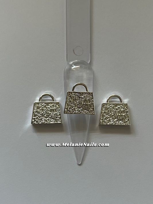 CC Silver Purse Nail Charms