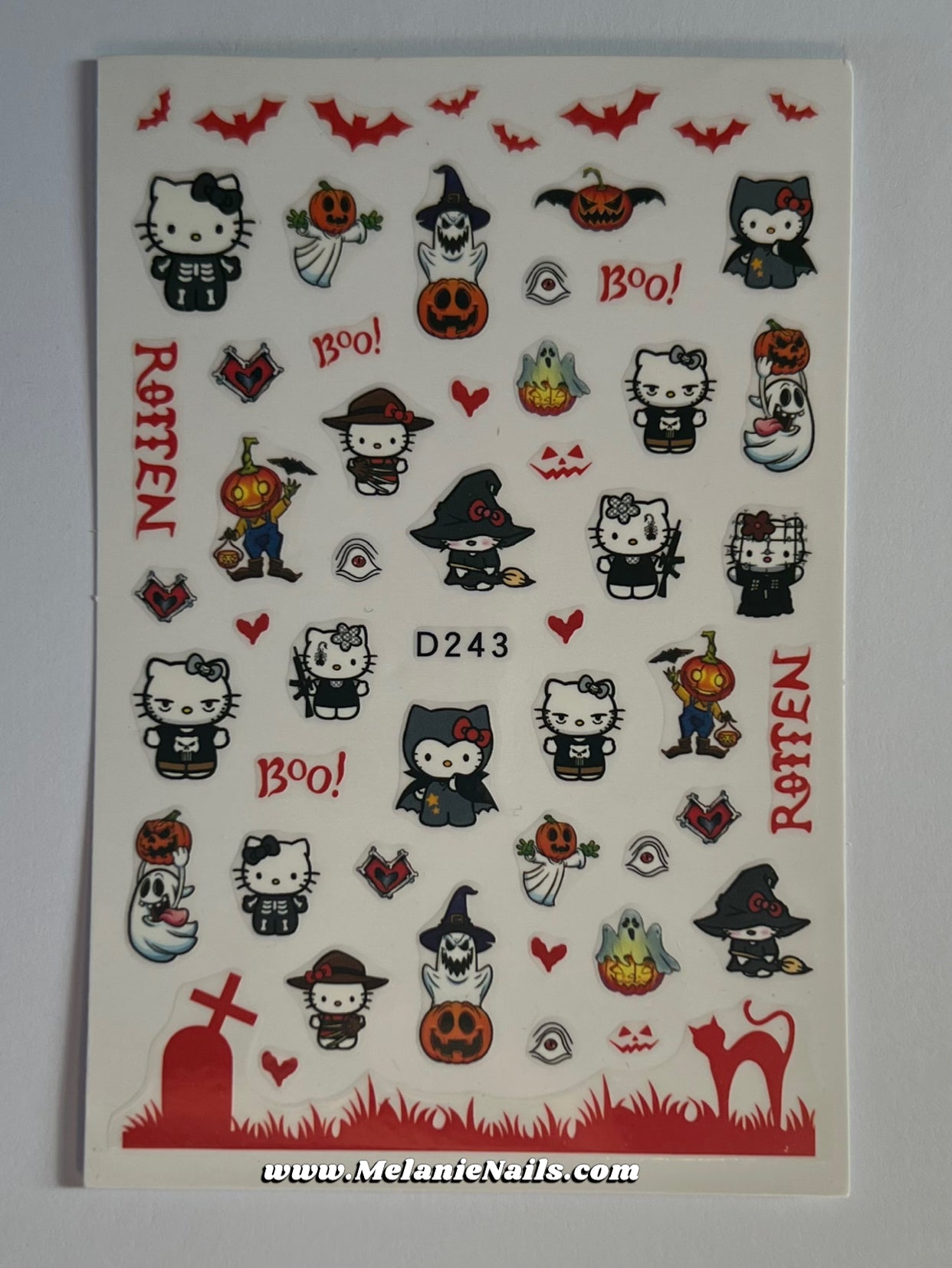 Halloween Kitty Nail Stickers