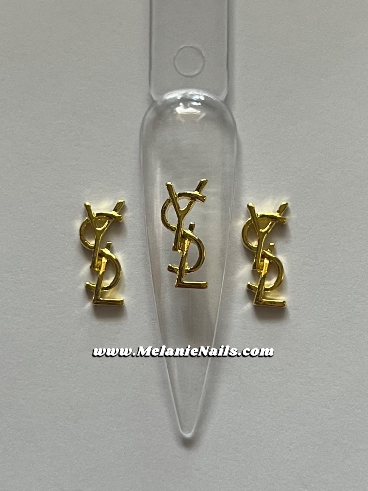 YSL Gold Nail Charms