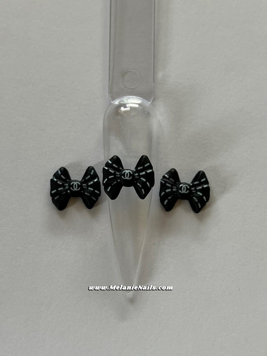 CC Black Bow Nail Charms