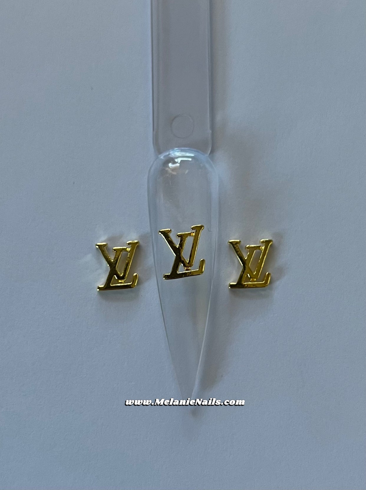 Big LV Gold Nail Charms