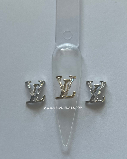 LV Rhinestone Nail Charms