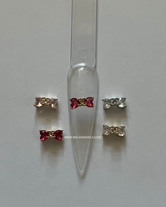 CC Heart Bow Nail Charms