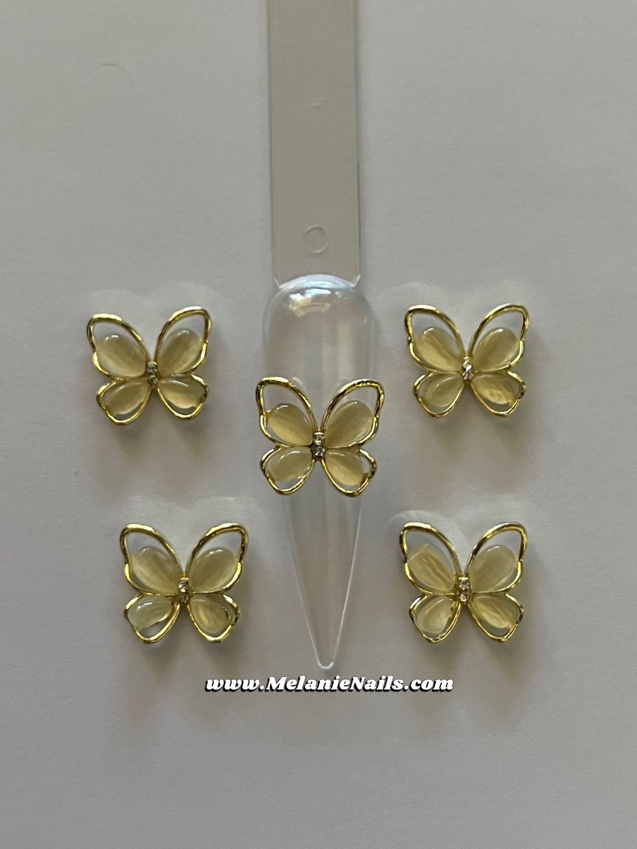 Gold Butterfly Nail Charms