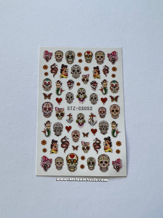 Halloween Skull Stickers