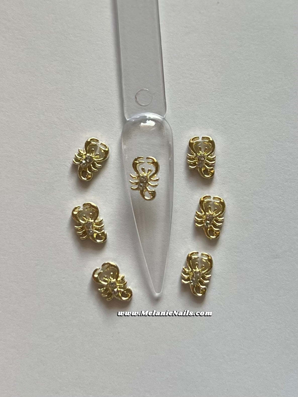 Gold Scorpion Nail Charms