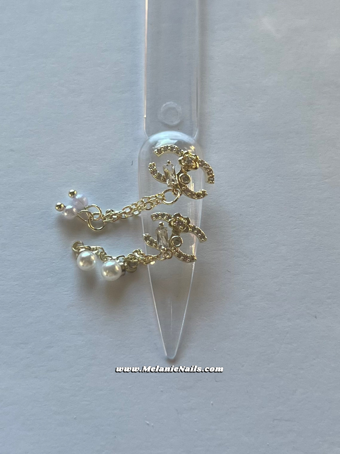 CC Gold Dangle Nail Charms