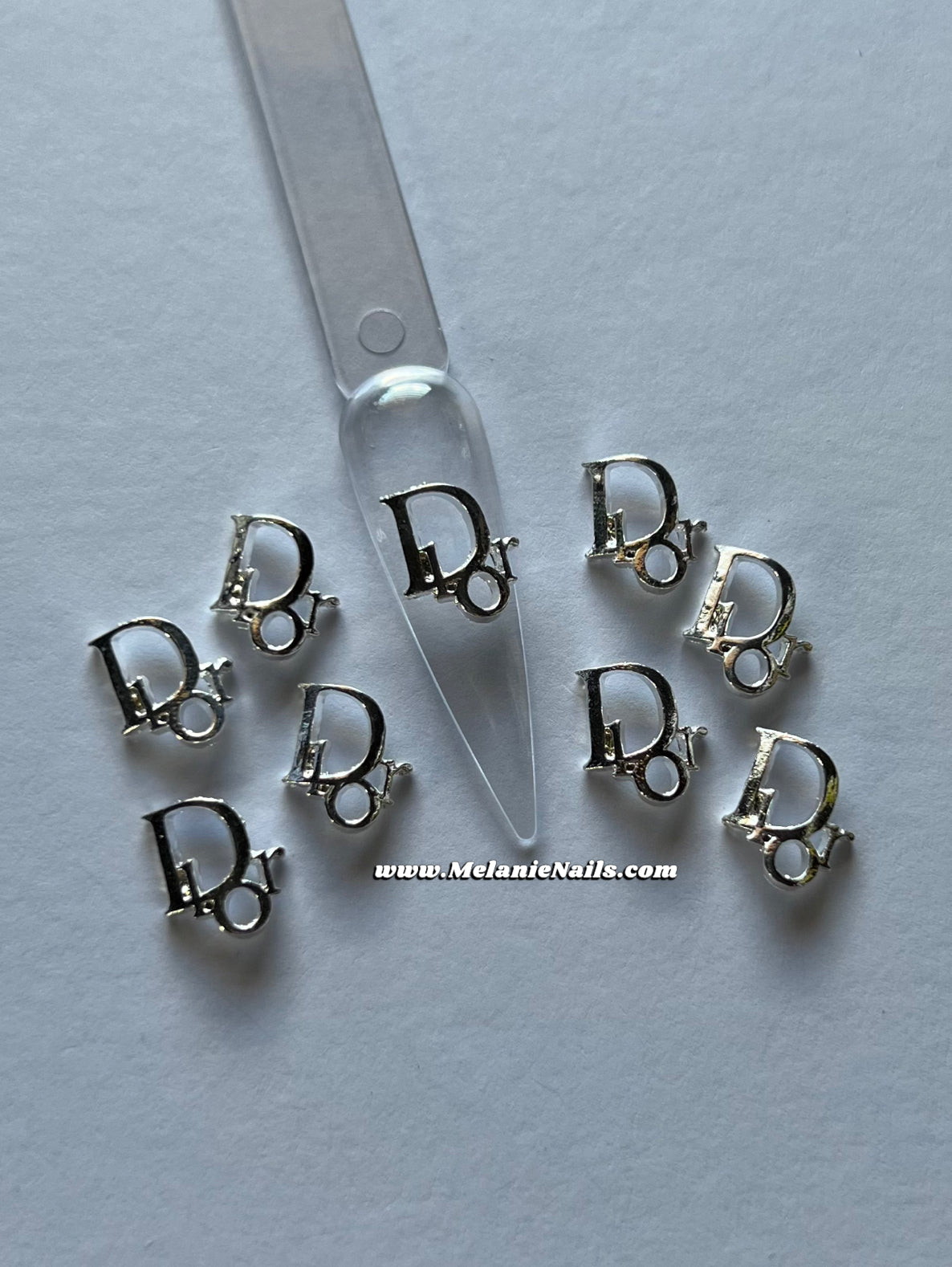 D Silver Big Nail Charms