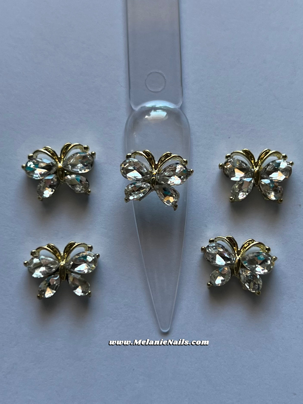 Gold Butterfly Nail Charms