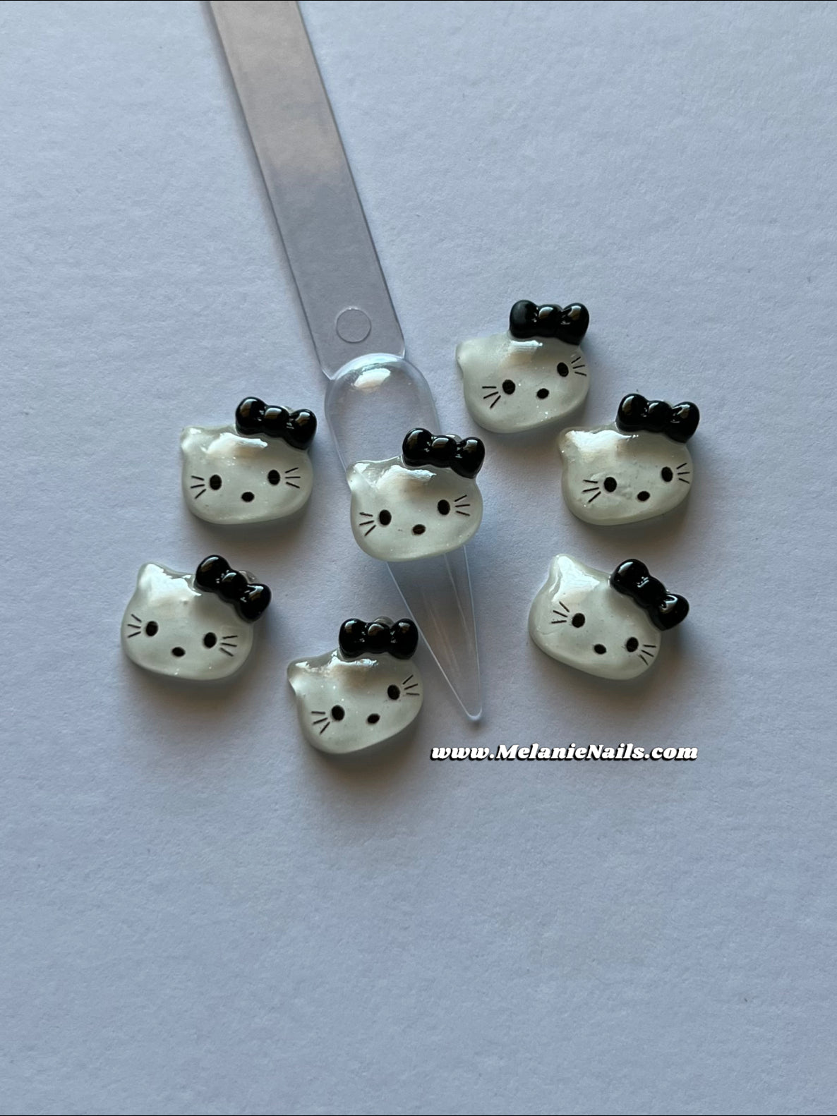 Big Black Kitty Nail Charms