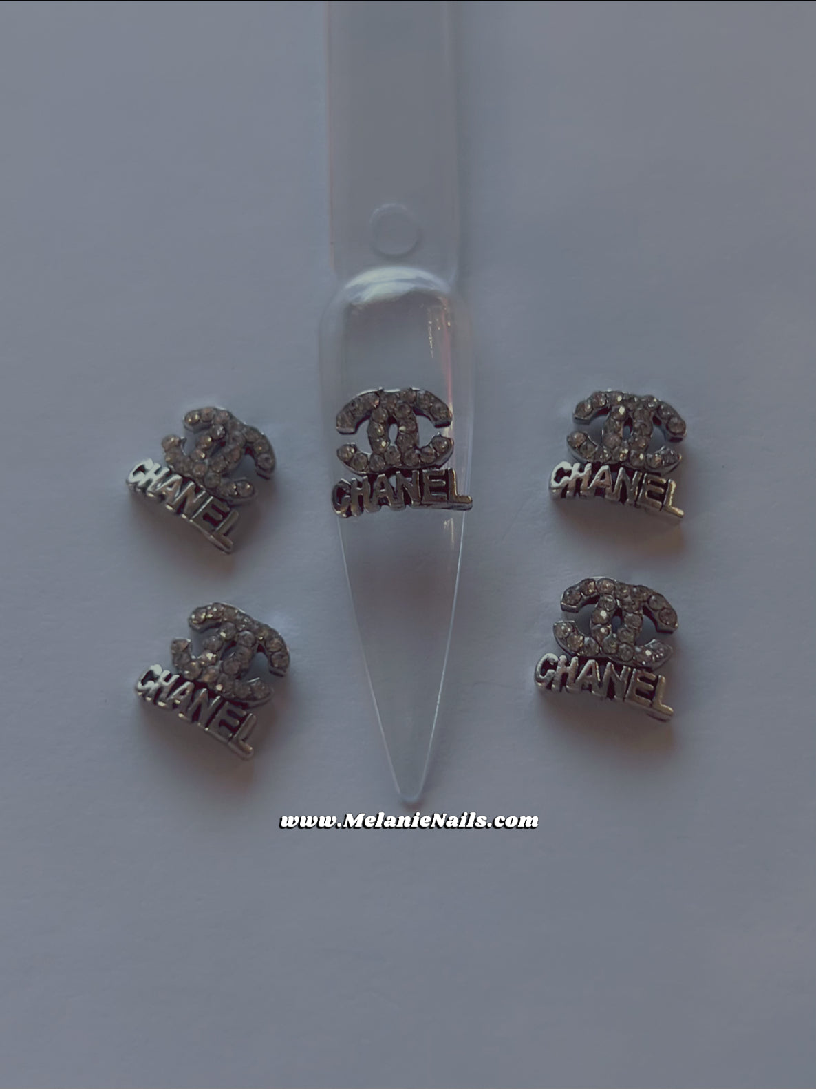 CC Diamond Silver Nail Charms – melanienails
