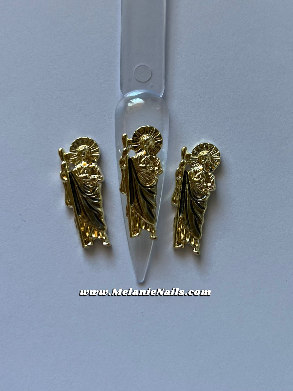 Grey San Judas Nail Charms