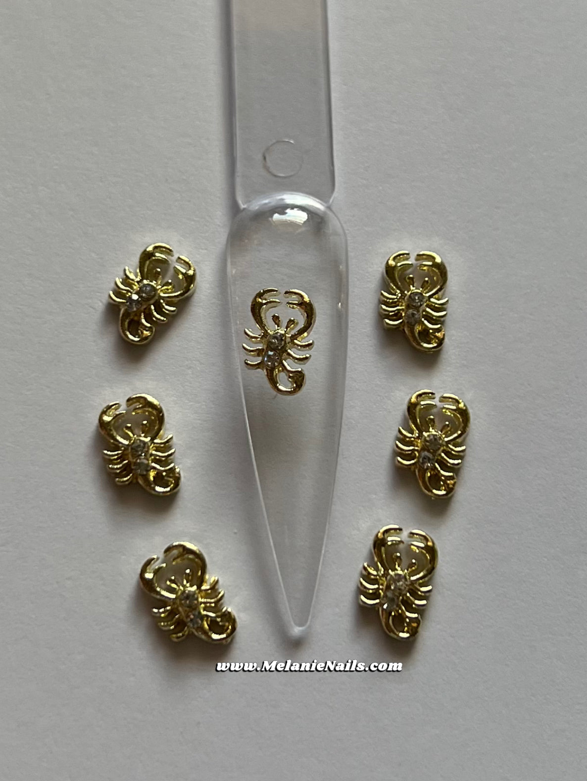 Gold Scorpion Nail Charms